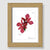 Red Orchid Natural Wood Framed Print